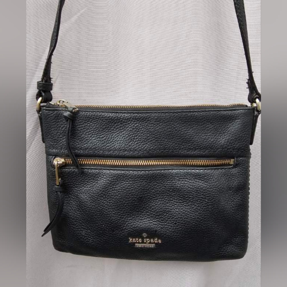 Kate Spade Black Pebbled Leather Crossbody Bag